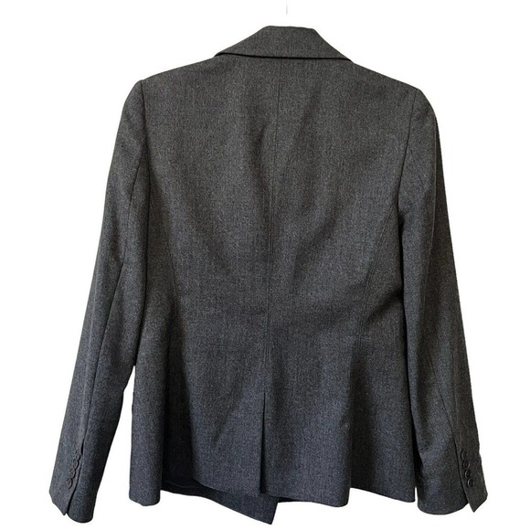 Talbots Woman Size 8 Blazer Jacket Doubled Breasted Wool Stretch Career Gray - Picture 6 of 11